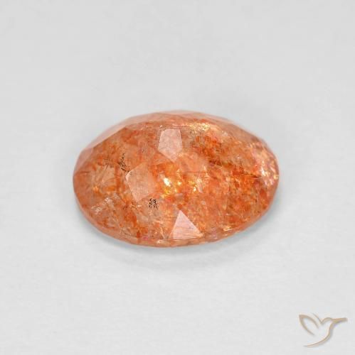 Pietra solare Arancione scuro naturale da 2.28 ct, Ovale, Trasparente