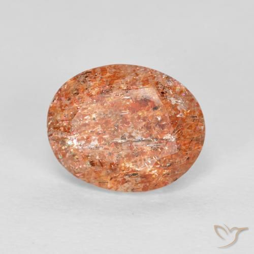 2.62ct Naturale Arancio Medio Pietra solare, Ovale, Trasparente