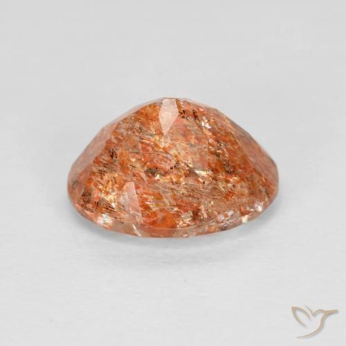 Pietra solare Arancio Medio naturale da 2.62 ct, Ovale, Trasparente