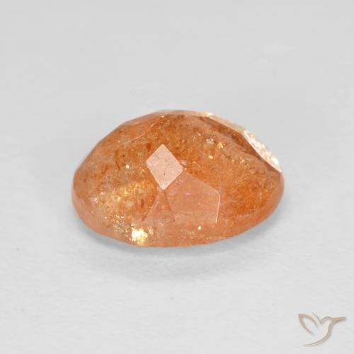 Pietra solare Arancione scuro naturale da 2.51 ct, Ovale, Trasparente