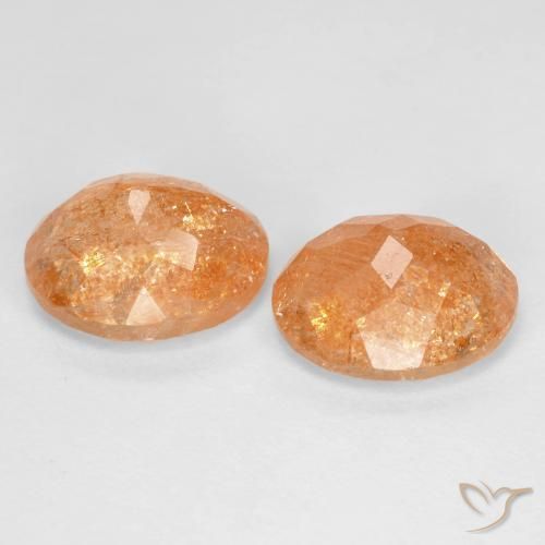 Gemme di Pietra solare Arancione scuro naturale da 5.50 ct, Ovale, Trasparente