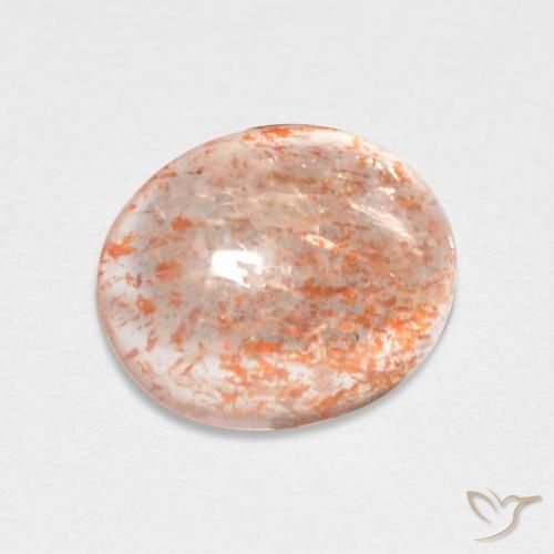 Pietra solare Arancio tigre chiaro naturale da 1.68 ct, Ovale, Traslucido
