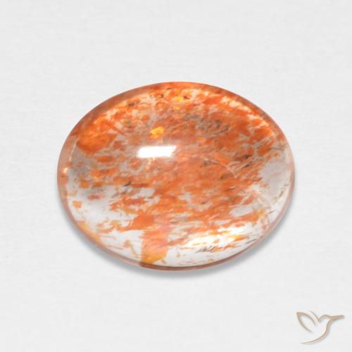 1.57ct Naturale zenzero arancia Pietra solare, Ovale, Traslucido
