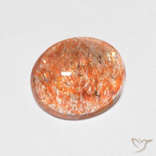 1.86ct Naturale Arancione brillante Pietra solare, Ovale, Traslucido