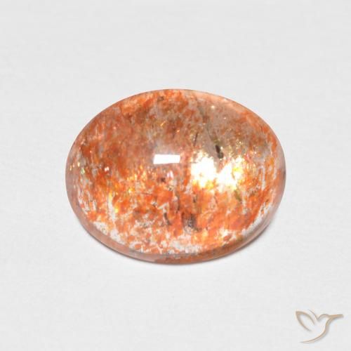 Pietra solare Arancione brillante naturale da 1.86 ct, Ovale, Traslucido