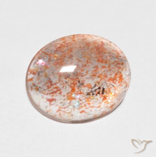 2.39ct Naturale Arancione chiaro Pietra solare, Ovale, Trasparente
