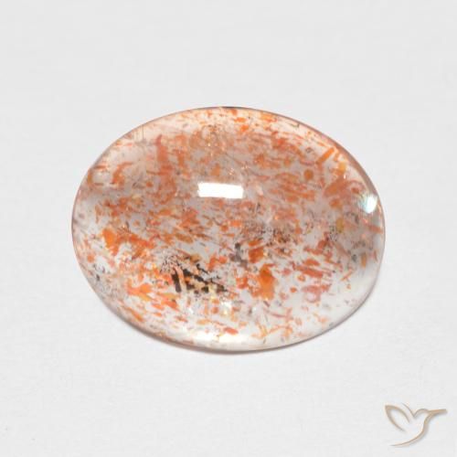 Pietra solare Arancione chiaro naturale da 2.39 ct, Ovale, Trasparente