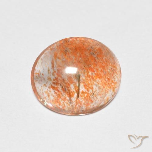 Pietra solare Arancione chiaro naturale da 1.76 ct, Ovale, Traslucido