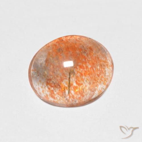 Pietra solare Arancione chiaro naturale da 1.76 ct, Ovale, Traslucido