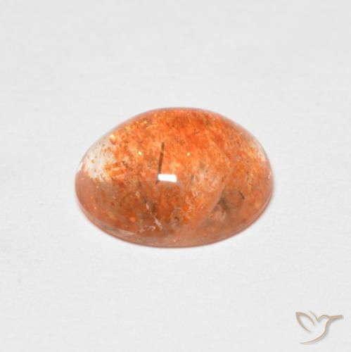 Pietra solare Arancione chiaro naturale da 1.76 ct, Ovale, Traslucido