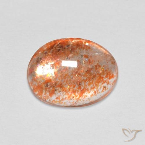1.50ct Naturale Arancio Medio Pietra solare, Ovale, Traslucido