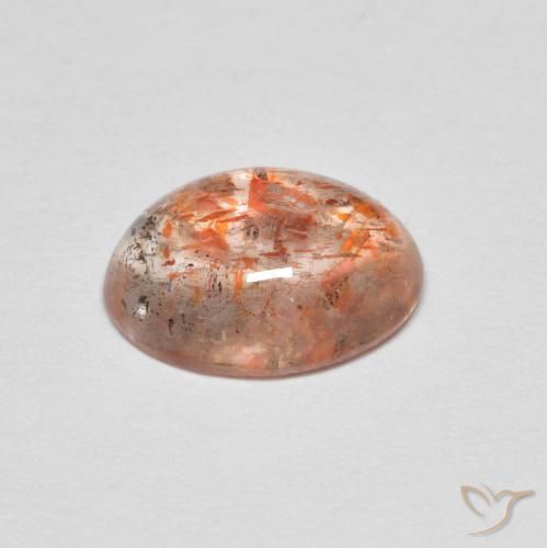 Pietra solare Arancione chiaro naturale da 1.76 ct, Ovale, Traslucido