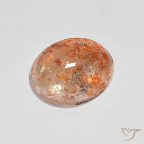 1.68ct Naturale zenzero arancia Pietra solare, Ovale, Traslucido