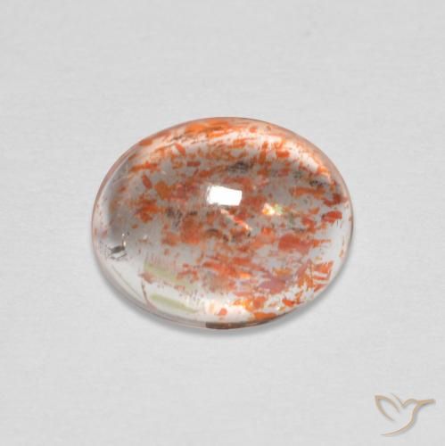 1.71ct Naturale Arancione rossastra Pietra solare, Ovale, Traslucido