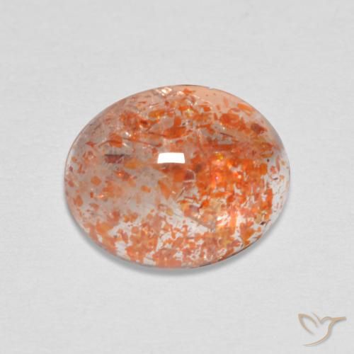 2.07ct Naturale Arancione rossastra Pietra solare, Ovale, Traslucido