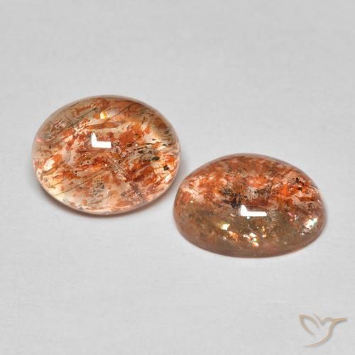 3.93ctw Naturale Arancione chiaro Pietra solare, Ovale, Traslucido