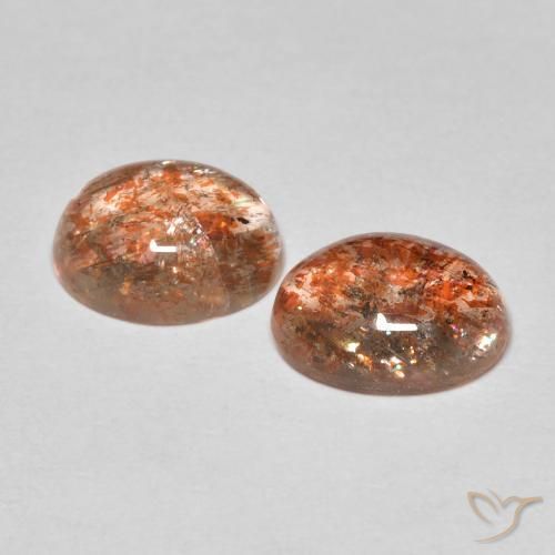 Gemme di Pietra solare Arancione chiaro naturale da 3.93 ct, Ovale, Traslucido