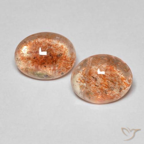 Gemme di Pietra solare Arancio caldo naturale da 3.14 ct, Ovale, Traslucido