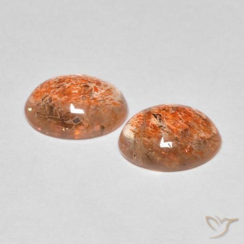 Gemme di Pietra solare Arancio caldo naturale da 3.14 ct, Ovale, Traslucido