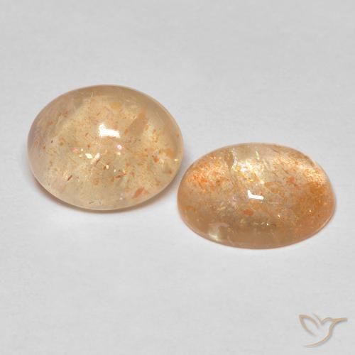 5.18ctw Naturale Arancio Pesca Chiaro Pietra solare, Ovale, Traslucido