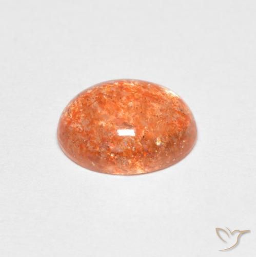 Pietra solare Arancione chiaro naturale da 1.38 ct, Ovale, Traslucido