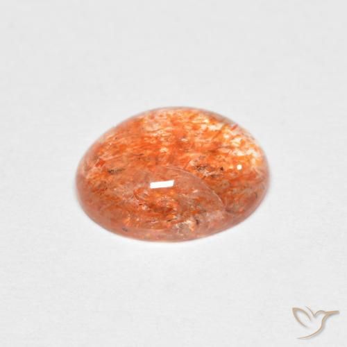 Pietra solare Arancio Medio naturale da 1.51 ct, Ovale, Traslucido