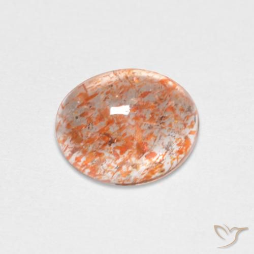 1.19ct Naturale Arancione chiaro Pietra solare, Ovale, Traslucido