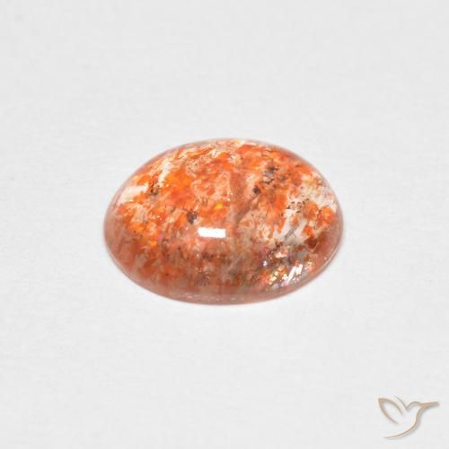 Pietra solare Arancione chiaro naturale da 1.19 ct, Ovale, Traslucido