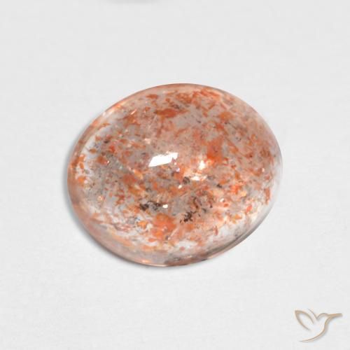 Pietra solare Arancione chiaro naturale da 1.91 ct, Ovale, Traslucido