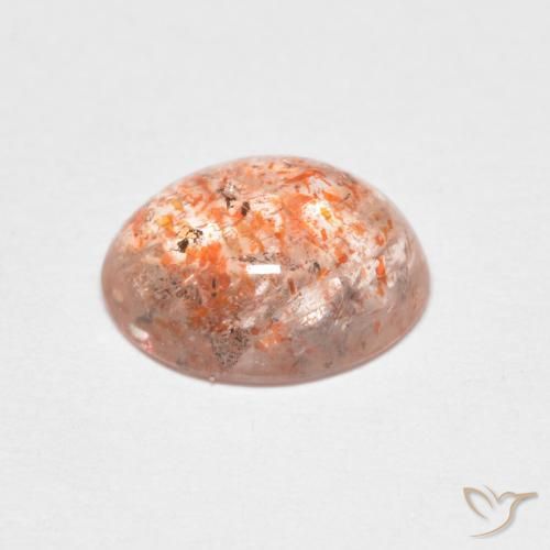 Pietra solare Arancione chiaro naturale da 1.91 ct, Ovale, Traslucido