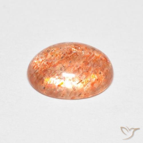 Pietra solare zenzero arancia naturale da 1.68 ct, Ovale, Traslucido