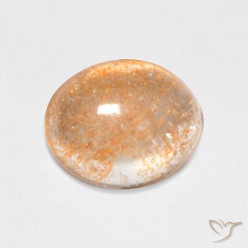 Pietra solare Medium Light-Orange naturale da 2.01 ct, Ovale, Traslucido