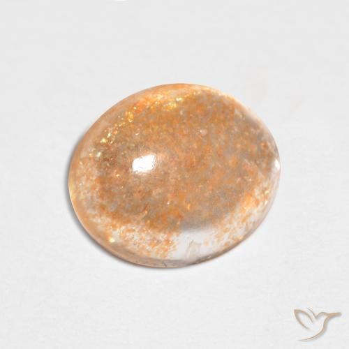 Pietra solare Medium Light-Orange naturale da 2.01 ct, Ovale, Traslucido