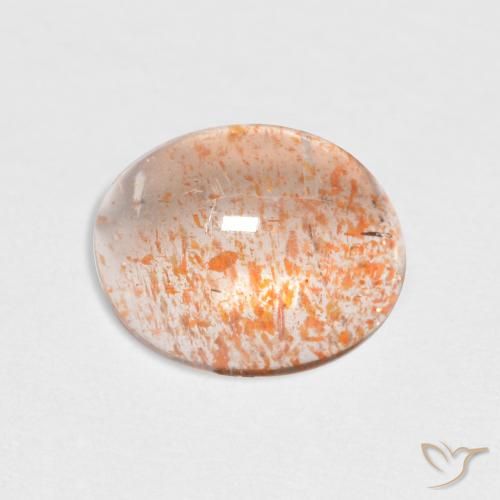 1.64ct Naturale Arancione chiaro Pietra solare, Ovale, Trasparente