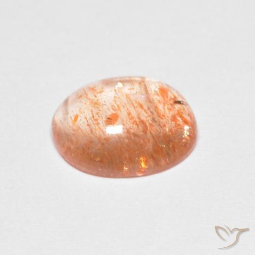 Pietra solare Arancione chiaro naturale da 1.64 ct, Ovale, Trasparente