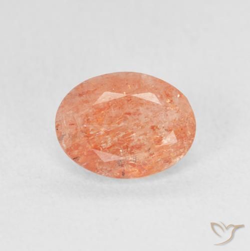 1.22ct Naturale Arancio Medio Pietra solare, Ovale, Traslucido