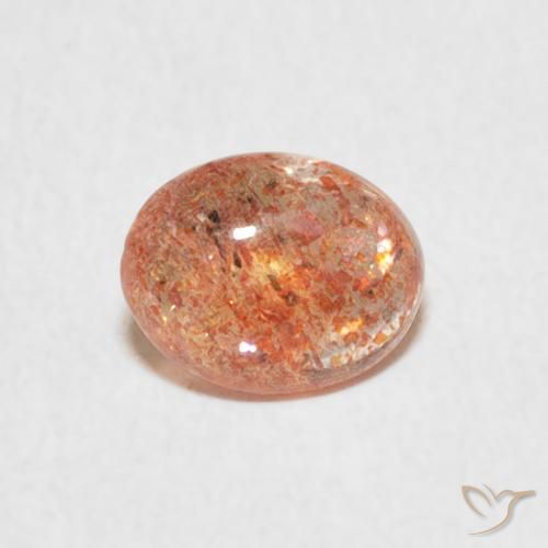 0.77ct Naturale zenzero arancia Pietra solare, Ovale, Traslucido