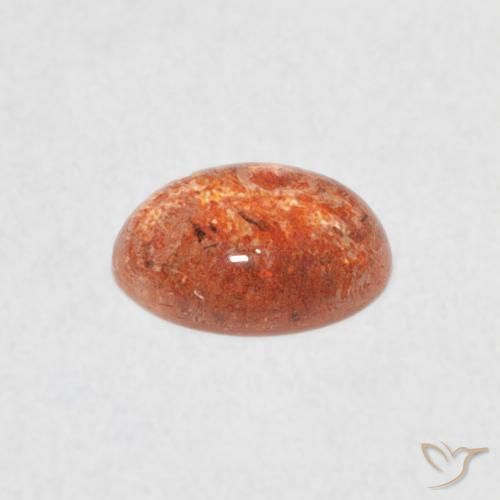 Pietra solare zenzero arancia naturale da 0.77 ct, Ovale, Traslucido