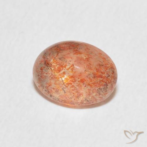 Pietra solare zenzero arancia naturale da 1.25 ct, Ovale, Traslucido
