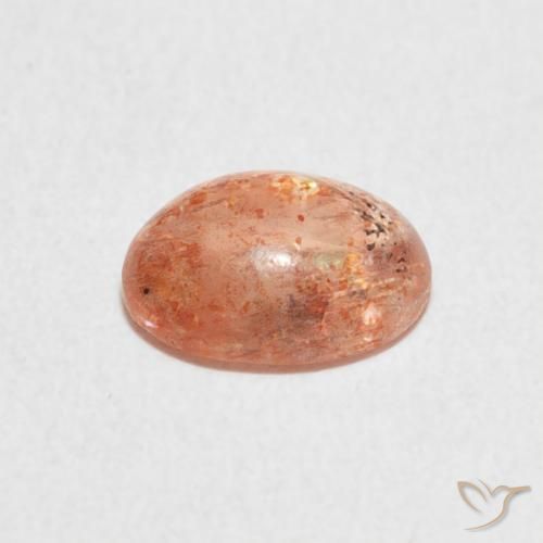 Pietra solare zenzero arancia naturale da 1.25 ct, Ovale, Traslucido