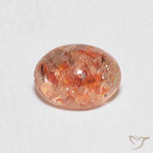 1.04ct Naturale Arancio Medio Pietra solare, Ovale, Traslucido