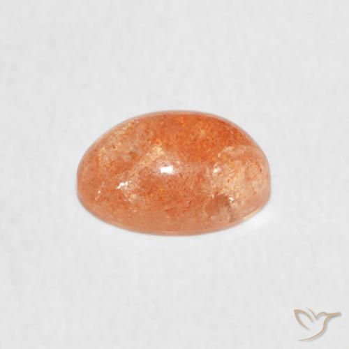 Pietra solare Medium Light-Orange naturale da 1.08 ct, Ovale, Traslucido
