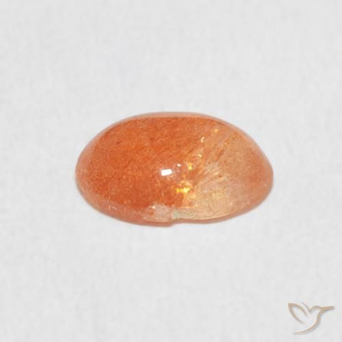 Pietra solare Medium Light-Orange naturale da 0.94 ct, Ovale, Traslucido