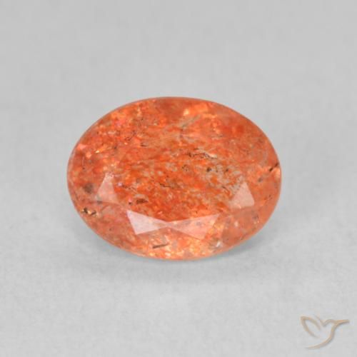 1.15ct Naturale Arancio Medio Pietra solare, Ovale, Traslucido