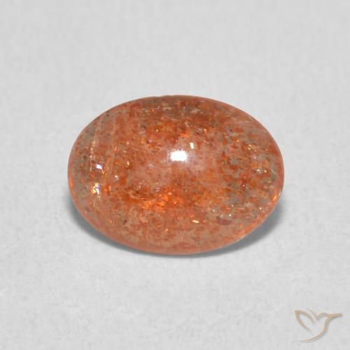 1.04ct Naturale Arancio Medio Pietra solare, Ovale, Traslucido