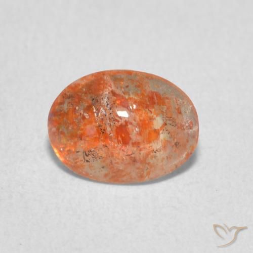 0.86ct Naturale Pompelmo Arancia Pietra solare, Ovale, Traslucido