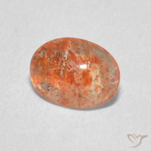 Pietra solare Pompelmo Arancia naturale da 0.86 ct, Ovale, Traslucido