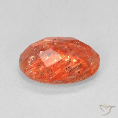 Pietra solare Arancione Ambra naturale da 1.03 ct, Ovale, Traslucido