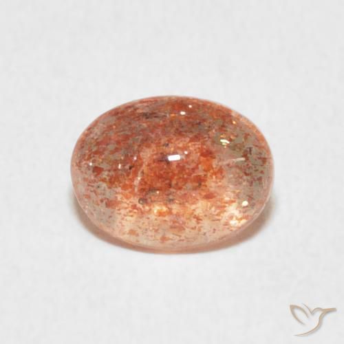 1.16ct Naturale Arancio Medio Pietra solare, Ovale, Traslucido