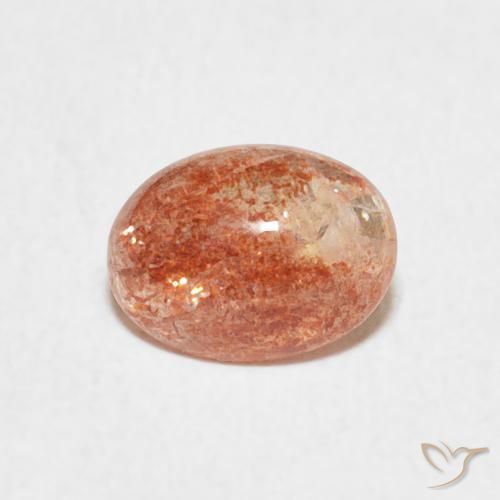1.04ct Naturale Arancio Medio Pietra solare, Ovale, Traslucido